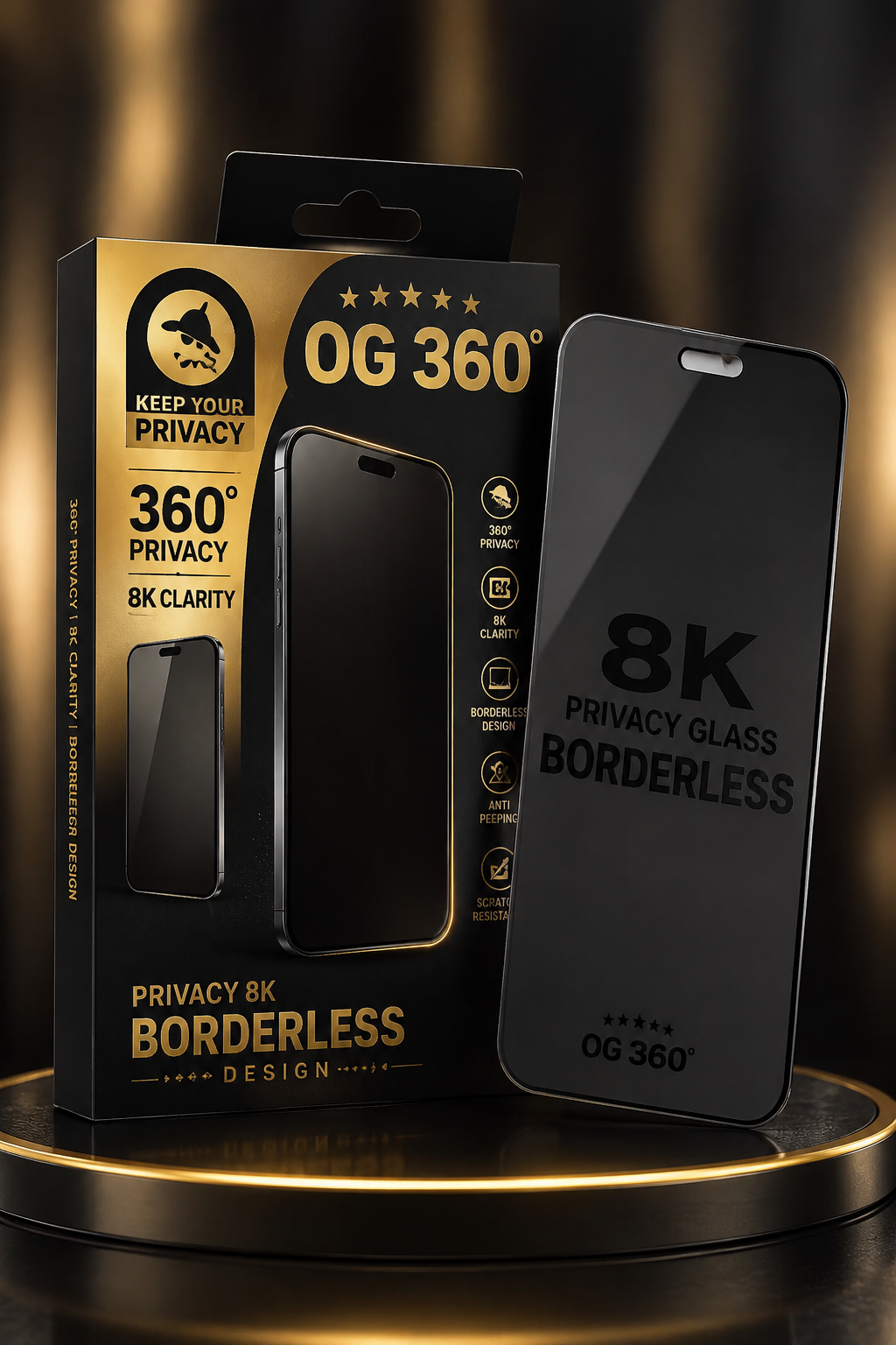 360 PRIVACY 8K BORDERLESS GLASS